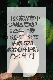 张家界市中心城区启动2025年“爱心送考”公益活动 528辆爱心车护航高考学子