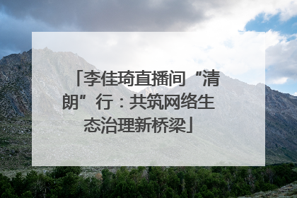 李佳琦直播间“清朗”行：共筑网络生态治理新桥梁