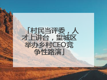 村民当评委，人才上讲台，望城区举办乡村CEO竞争性路演