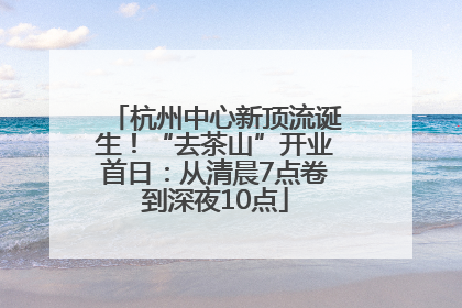 杭州中心新顶流诞生！“去茶山”开业首日：从清晨7点卷到深夜10点