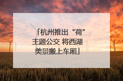 杭州推出“荷”主题公交 将西湖美景搬上车厢