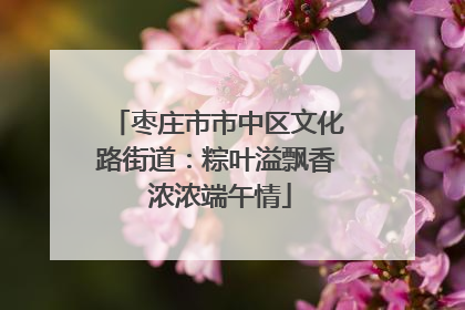 枣庄市市中区文化路街道：粽叶溢飘香 浓浓端午情