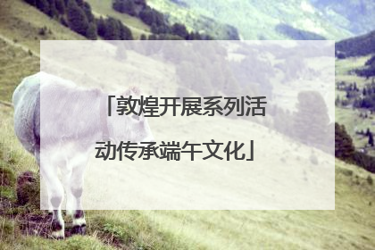敦煌开展系列活动传承端午文化