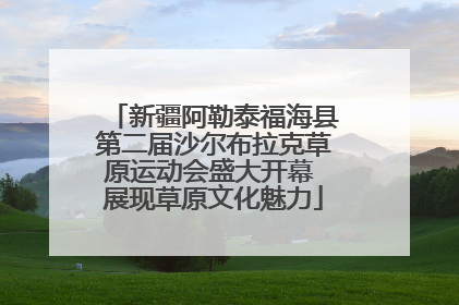新疆阿勒泰福海县第二届沙尔布拉克草原运动会盛大开幕 展现草原文化魅力