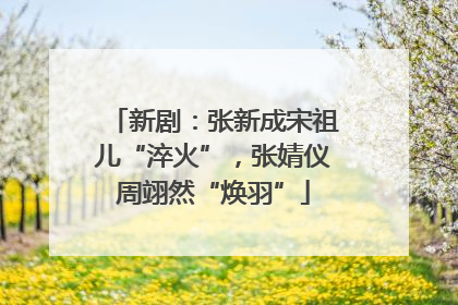 新剧：张新成宋祖儿“淬火”，张婧仪周翊然“焕羽”