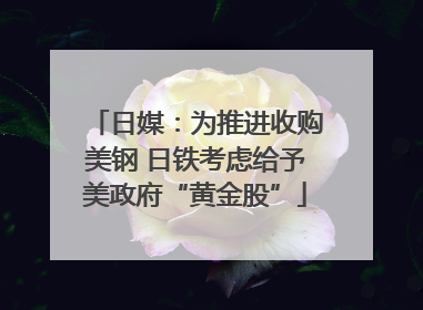 日媒：为推进收购美钢 日铁考虑给予美政府“黄金股”