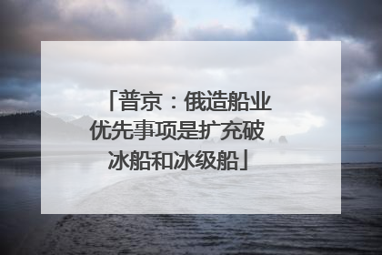 普京：俄造船业优先事项是扩充破冰船和冰级船