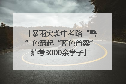 暴雨突袭中考路“警”色筑起“蓝色脊梁”护考3000余学子
