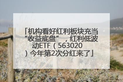 机构看好红利板块充当“收益底盘”，红利低波动ETF（563020）今年第2次分红来了