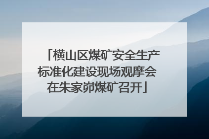 横山区煤矿安全生产标准化建设现场观摩会在朱家峁煤矿召开