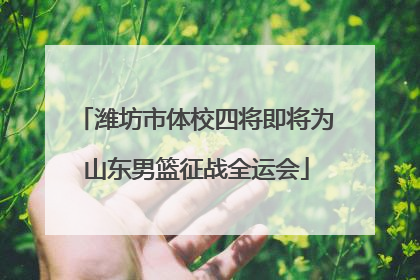 潍坊市体校四将即将为山东男篮征战全运会