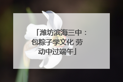 潍坊滨海三中：包粽子学文化 劳动中过端午