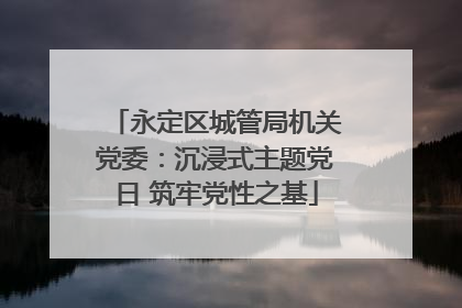 永定区城管局机关党委：沉浸式主题党日 筑牢党性之基