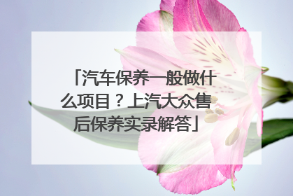 汽车保养一般做什么项目？上汽大众售后保养实录解答