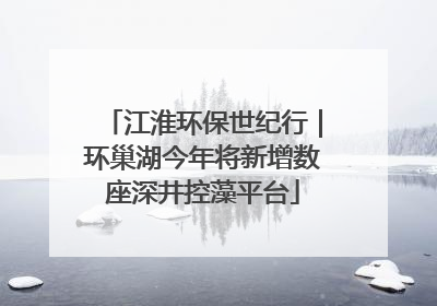 江淮环保世纪行｜环巢湖今年将新增数座深井控藻平台