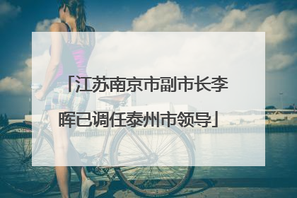 江苏南京市副市长李晖已调任泰州市领导