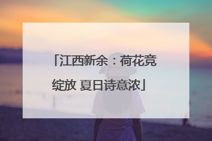 江西新余：荷花竞绽放 夏日诗意浓