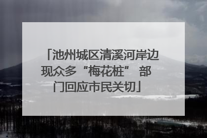 池州城区清溪河岸边现众多“梅花桩” 部门回应市民关切