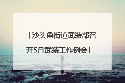 沙头角街道武装部召开5月武装工作例会