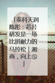 泰科天润陈彤：芯片研发是一场比拼耐力的马拉松｜湘商，向上⑤