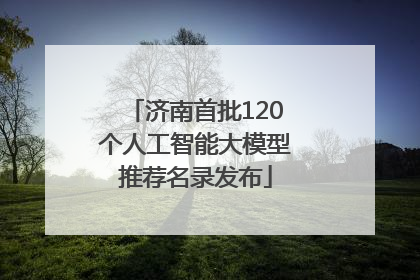 济南首批120个人工智能大模型推荐名录发布
