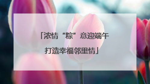浓情“粽”意迎端午 打造幸福邻里情