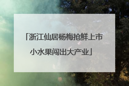 浙江仙居杨梅抢鲜上市 小水果闯出大产业