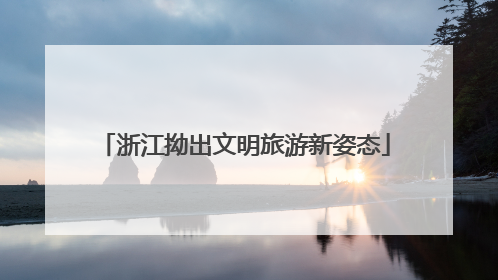 浙江拗出文明旅游新姿态