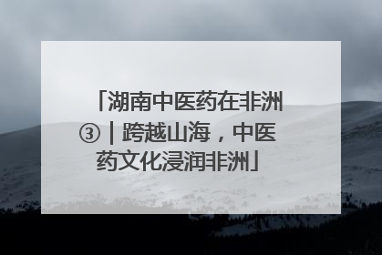 湖南中医药在非洲③｜跨越山海，中医药文化浸润非洲