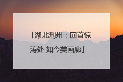湖北荆州：回首惊涛处 如今美画廊