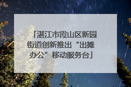 湛江市霞山区新园街道创新推出“出摊办公”移动服务台