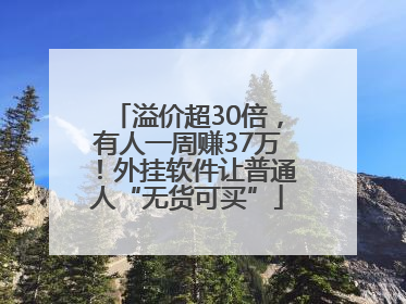 溢价超30倍，有人一周赚37万！外挂软件让普通人“无货可买”