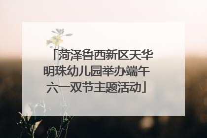 菏泽鲁西新区天华明珠幼儿园举办端午六一双节主题活动