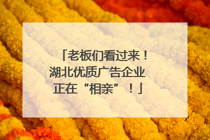 老板们看过来！湖北优质广告企业正在“相亲”！