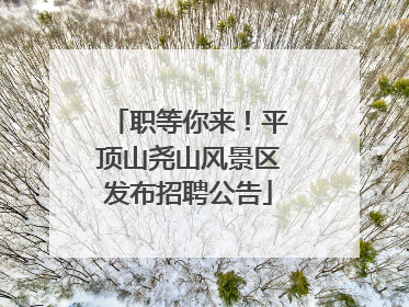 职等你来！平顶山尧山风景区发布招聘公告