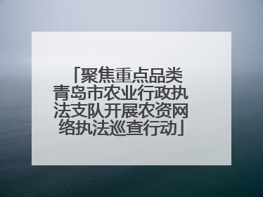 聚焦重点品类 青岛市农业行政执法支队开展农资网络执法巡查行动