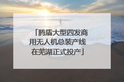 腾盾大型四发商用无人机总装产线在芜湖正式投产