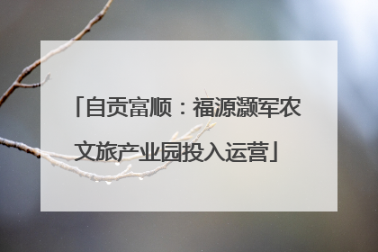 自贡富顺：福源灏军农文旅产业园投入运营