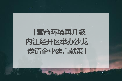 营商环境再升级 内江经开区举办沙龙邀请企业建言献策