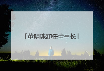 董明珠卸任董事长
