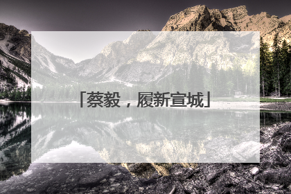 蔡毅，履新宣城