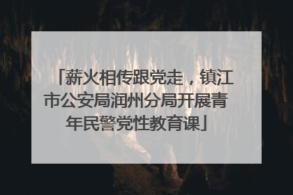 薪火相传跟党走，镇江市公安局润州分局开展青年民警党性教育课
