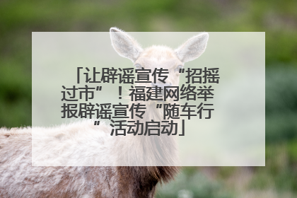 让辟谣宣传“招摇过市”！福建网络举报辟谣宣传“随车行”活动启动