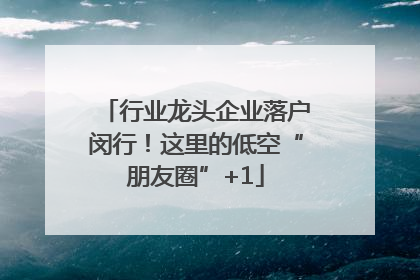 行业龙头企业落户闵行！这里的低空“朋友圈”+1