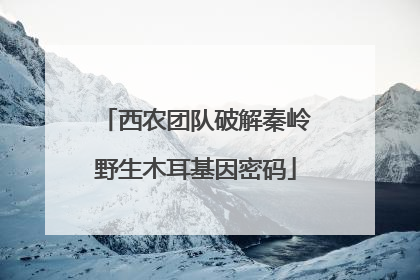 西农团队破解秦岭野生木耳基因密码
