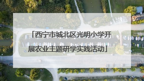 西宁市城北区光明小学开展农业主题研学实践活动