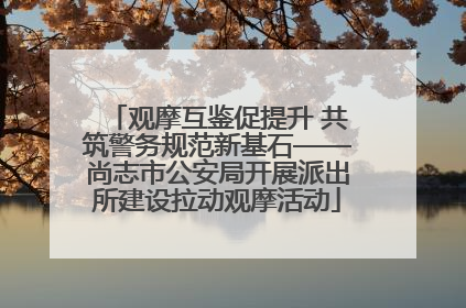 观摩互鉴促提升 共筑警务规范新基石——尚志市公安局开展派出所建设拉动观摩活动
