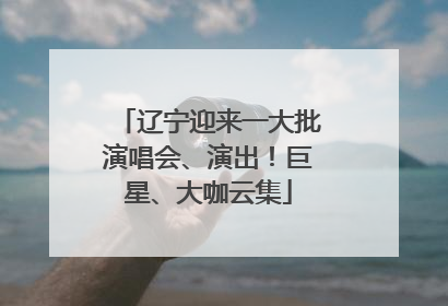辽宁迎来一大批演唱会、演出！巨星、大咖云集