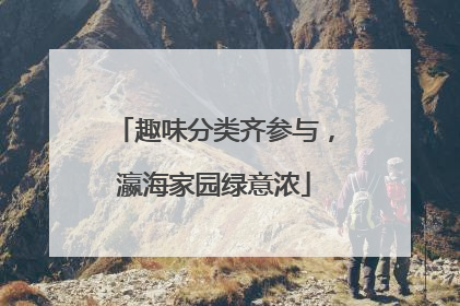 趣味分类齐参与，瀛海家园绿意浓