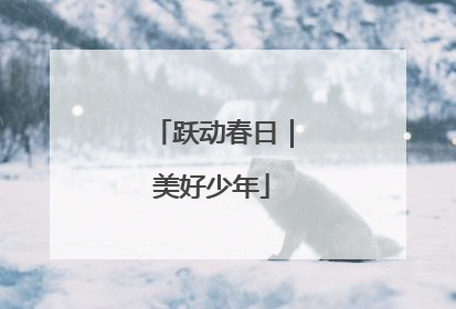 跃动春日｜美好少年